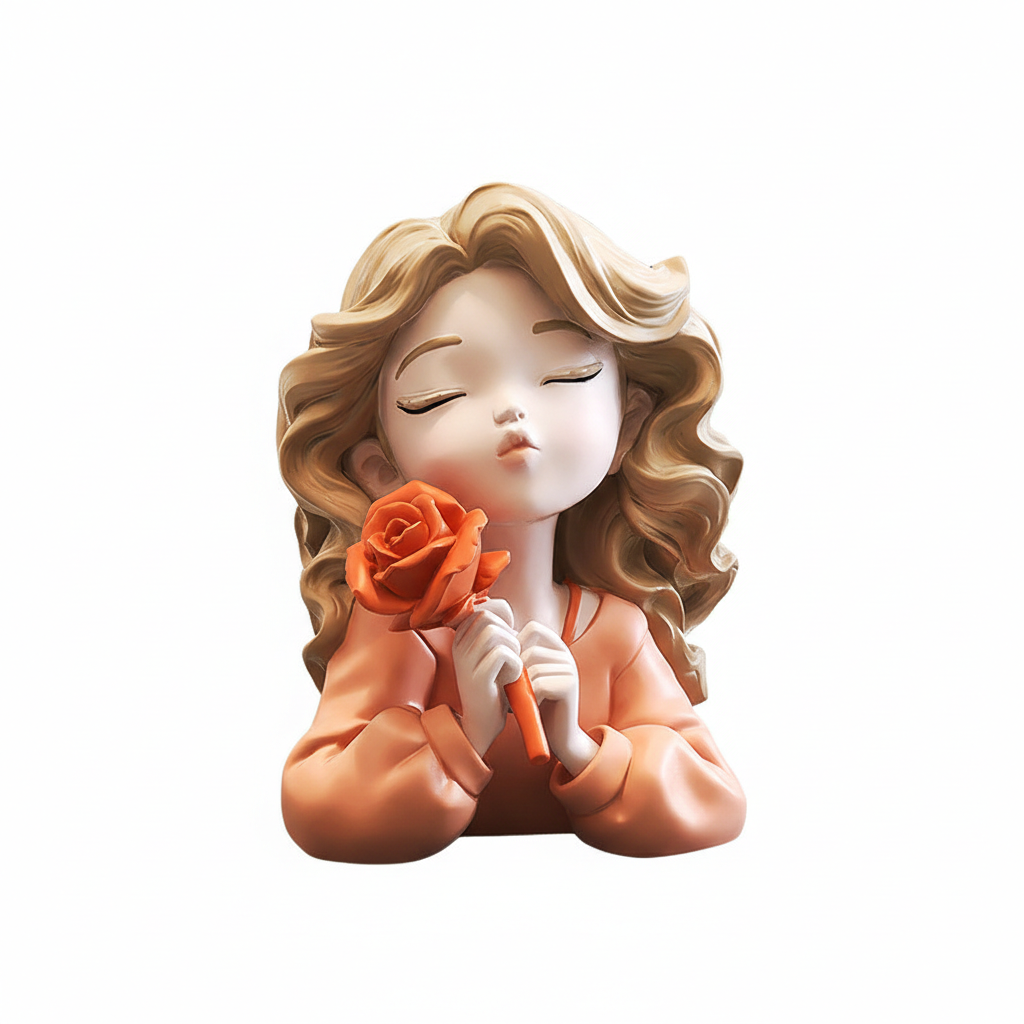 Rose Whisper Elegant Desk Figurine
