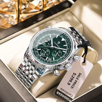 Luxury Military Watch for Men Waterproof Luminous Date Chronograph Man Watch Sport Quartz Stainless Steel Men'S Watches