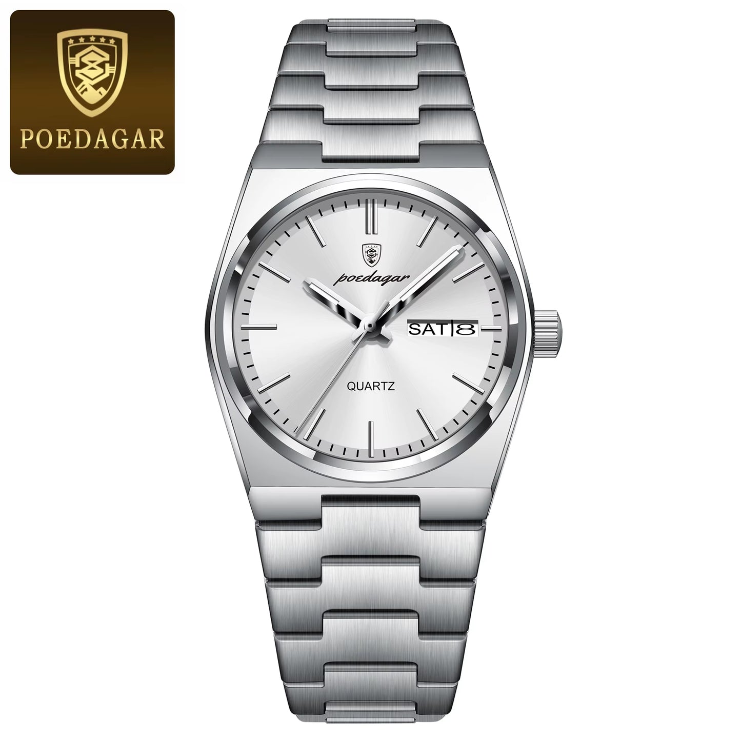 Luxury Watch for Woman Ladies Elegant Quartz Watch Waterproof Luminous Date Week Stainless Steel Women'S Watches Clock