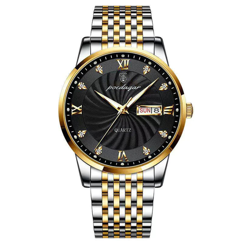 POEDAGAR Men Watch Stainless Steel