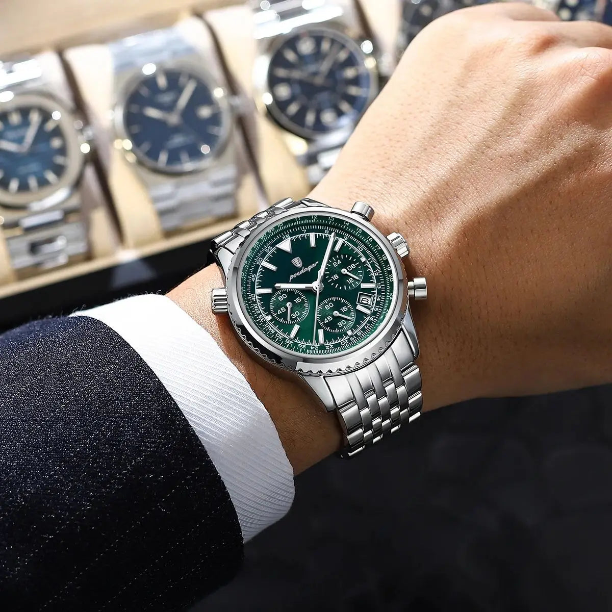 Luxury Military Watch for Men Waterproof Luminous Date Chronograph Man Watch Sport Quartz Stainless Steel Men'S Watches