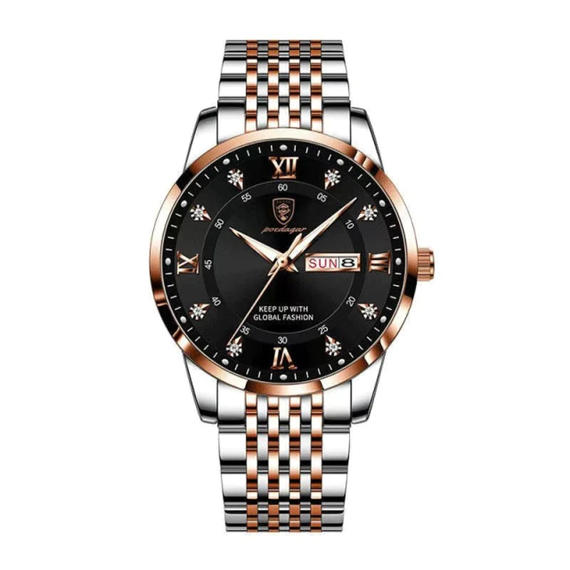 POEDAGAR Men Watch Stainless Steel