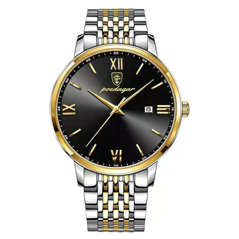 POEDAGAR Men Watch Stainless Steel