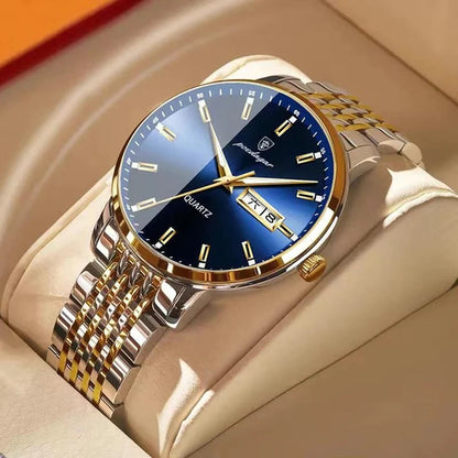 POEDAGAR Men Watch Stainless Steel