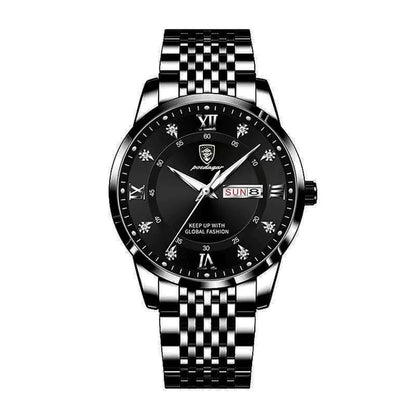POEDAGAR Men Watch Stainless Steel