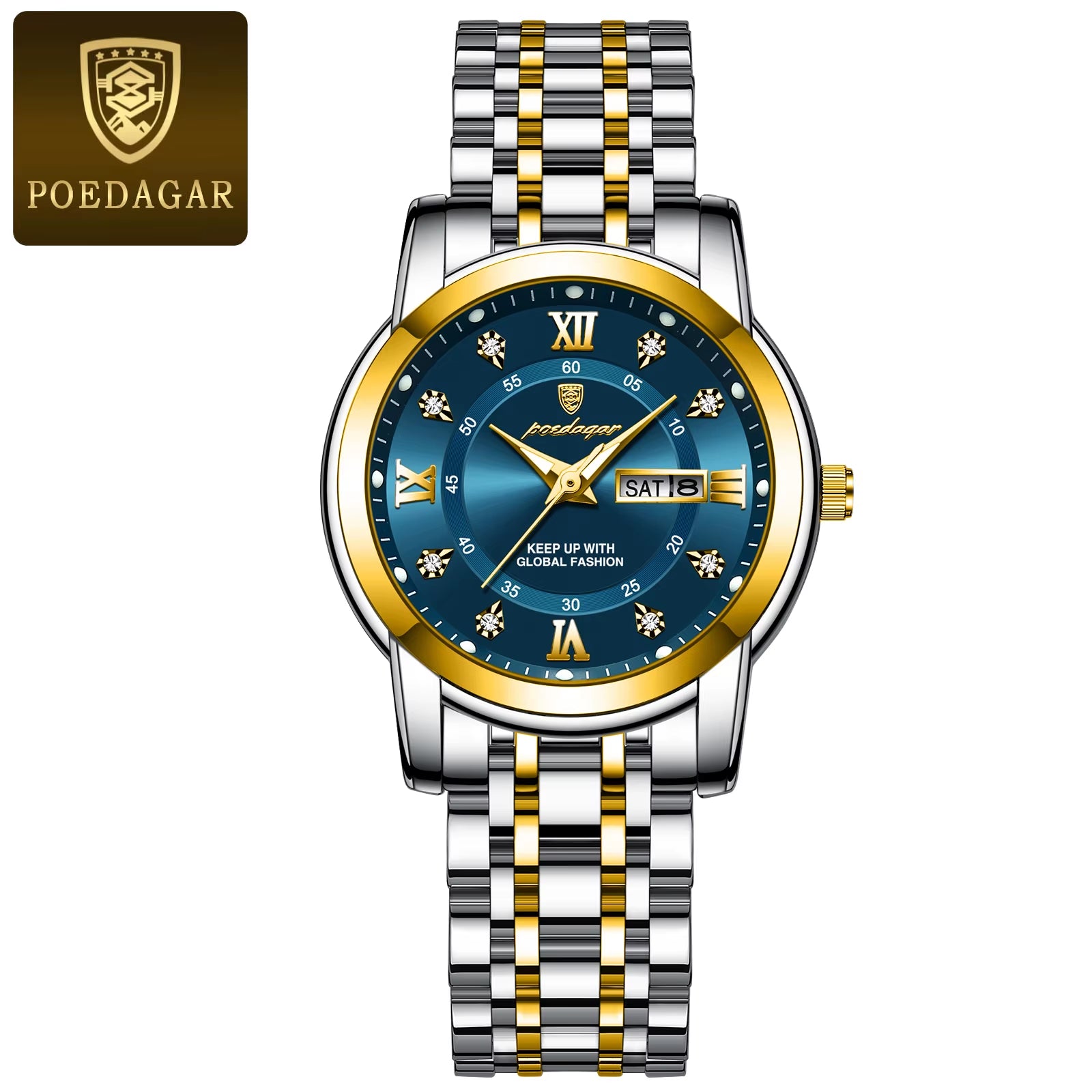Women Wristwatch Luxury Quartz Ladies Watch Waterproof Stainless Steel Luminous Date Week Women'S Watches Dress Clock