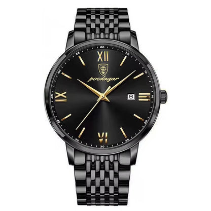 Top Brand Watch Men Stainless Steel Business Date Clock Waterproof Luminous Watches Mens Luxury Sport Quartz Wristwatch
