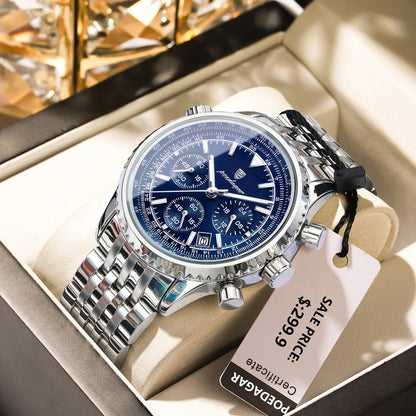 Luxury Military Watch for Men Waterproof Luminous Date Chronograph Man Watch Sport Quartz Stainless Steel Men'S Watches