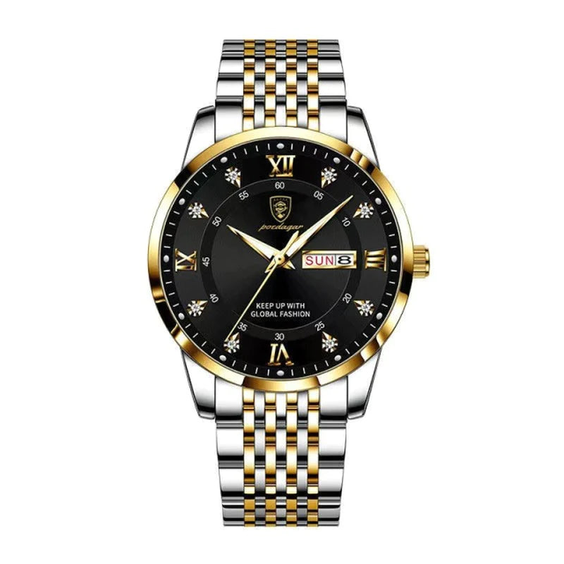 POEDAGAR Men Watch Stainless Steel