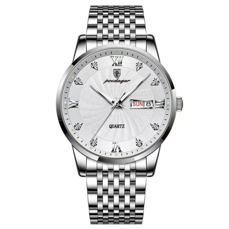 POEDAGAR Men Watch Stainless Steel