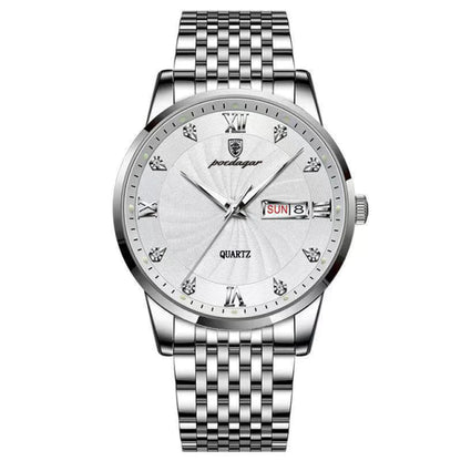 POEDAGAR Men Watch Stainless Steel
