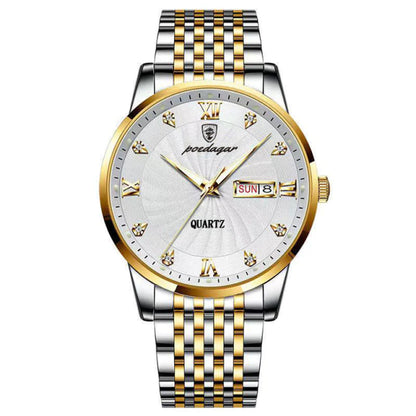 POEDAGAR Men Watch Stainless Steel