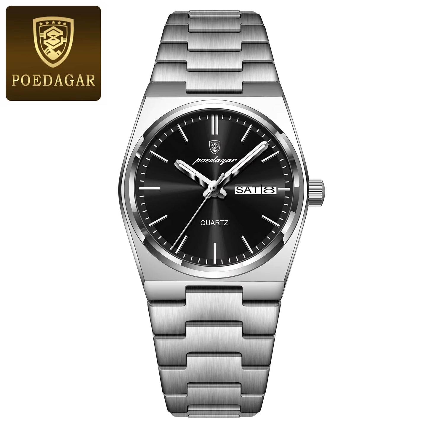 Luxury Watch for Woman Ladies Elegant Quartz Watch Waterproof Luminous Date Week Stainless Steel Women'S Watches Clock