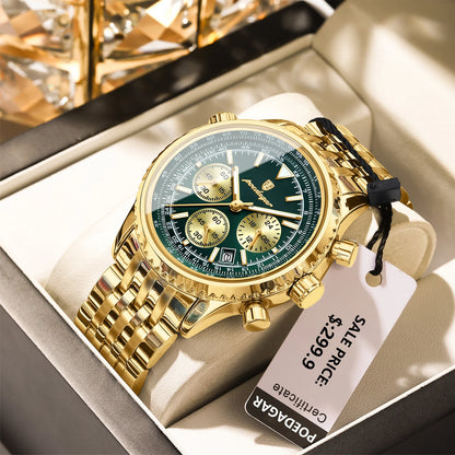 Luxury Military Watch for Men Waterproof Luminous Date Chronograph Man Watch Sport Quartz Stainless Steel Men'S Watches