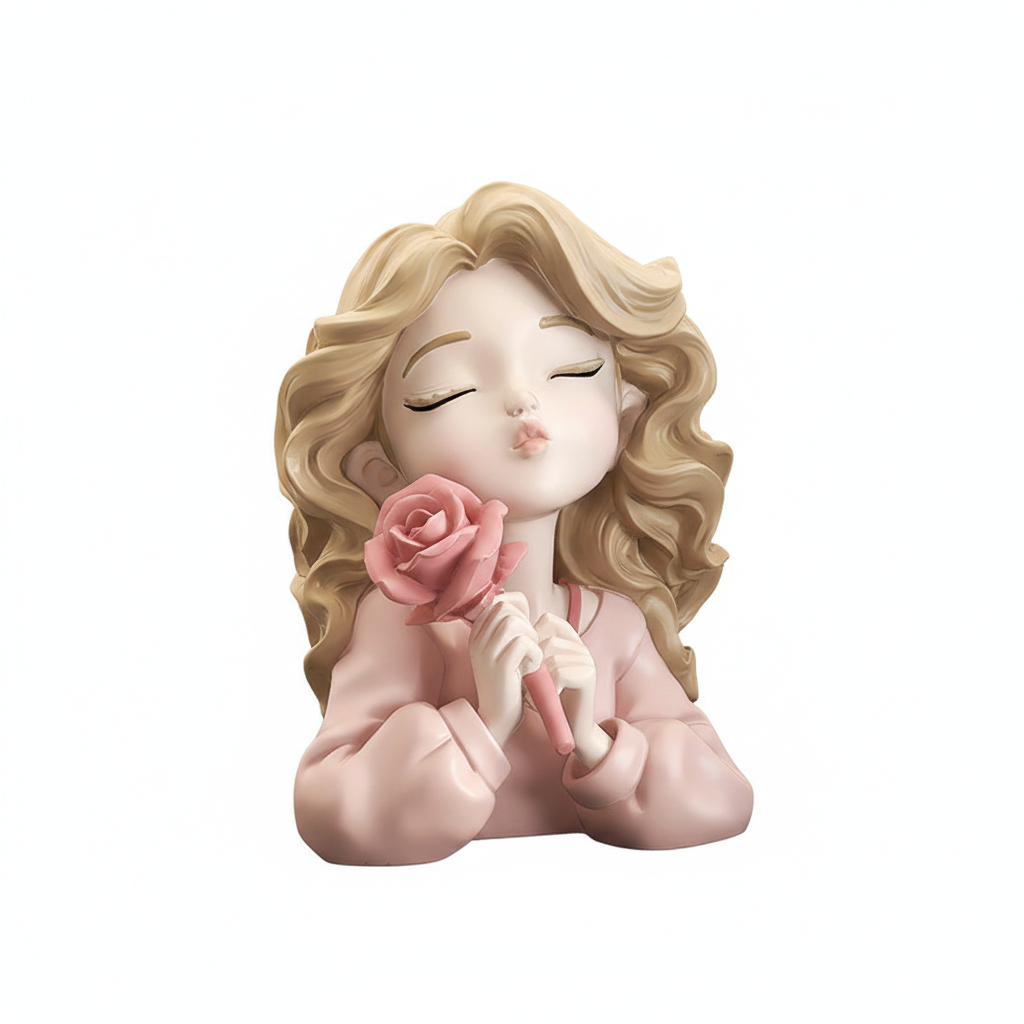 Rose Whisper  Elegant Desk Figurine