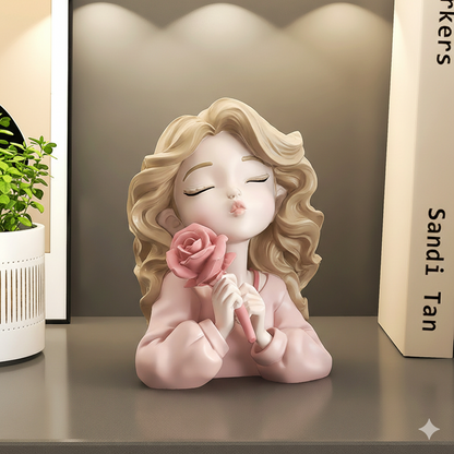 Rose Whisper  Elegant Desk Figurine