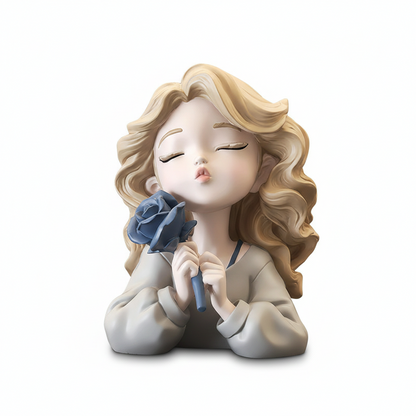 Rose Whisper  Elegant Desk Figurine