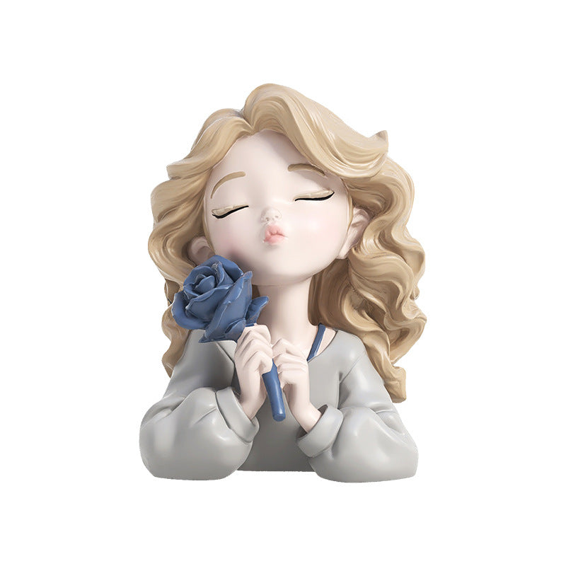 Rose Whisper  Elegant Desk Figurine