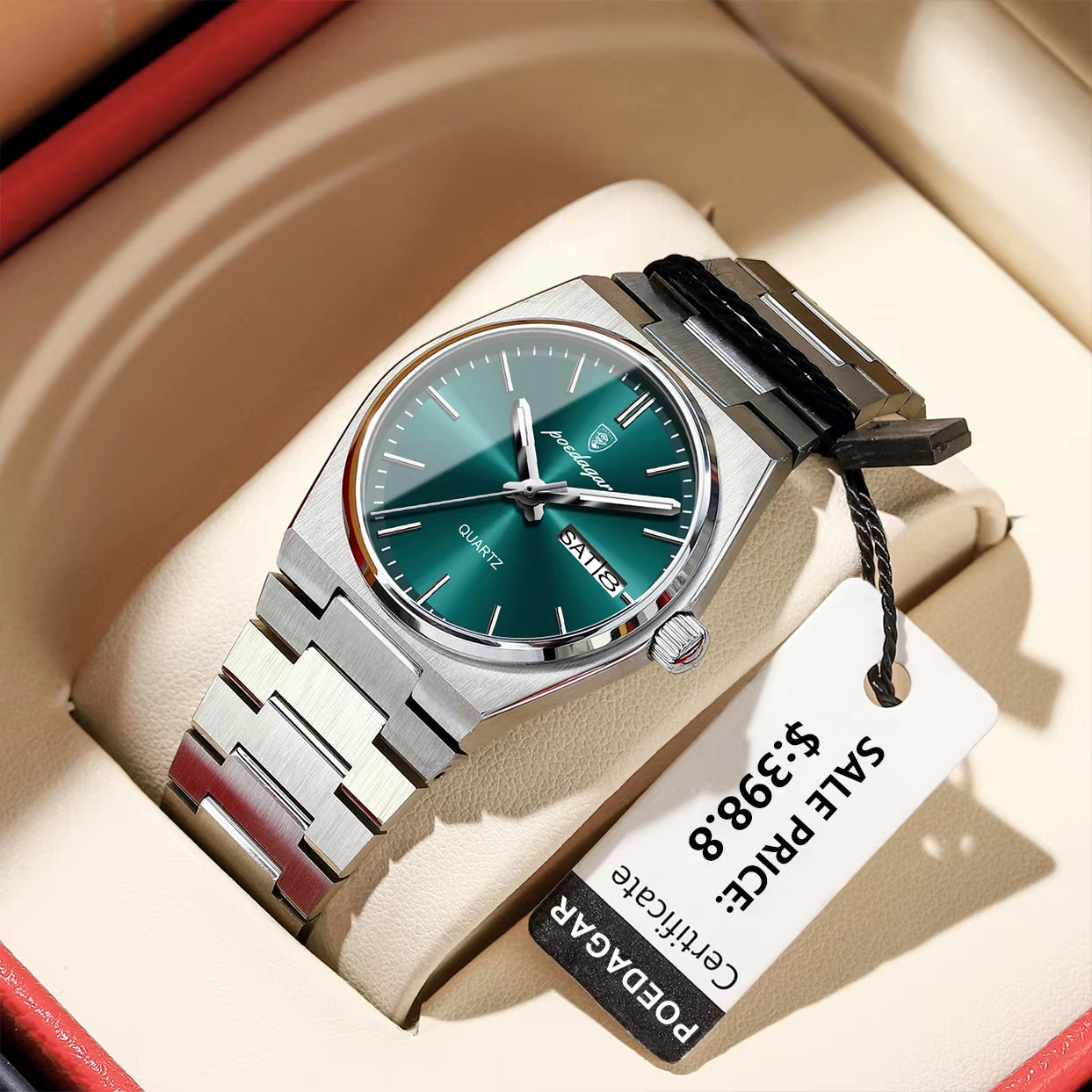 Luxury Watch for Woman Ladies Elegant Quartz Watch Waterproof Luminous Date Week Stainless Steel Women'S Watches Clock