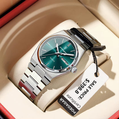 Luxury Watch for Woman Ladies Elegant Quartz Watch Waterproof Luminous Date Week Stainless Steel Women'S Watches Clock