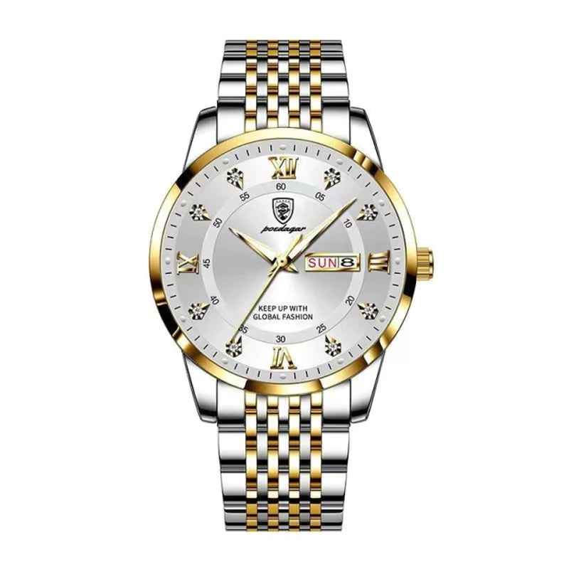 POEDAGAR Men Watch Stainless Steel