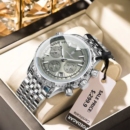 Luxury Military Watch for Men Waterproof Luminous Date Chronograph Man Watch Sport Quartz Stainless Steel Men'S Watches