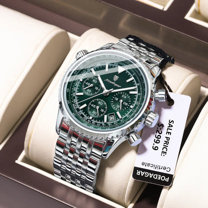 Luxury Military Watch for Men Waterproof Luminous Date Chronograph Man Watch Sport Quartz Stainless Steel Men'S Watches