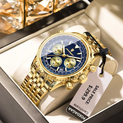 Luxury Military Watch for Men Waterproof Luminous Date Chronograph Man Watch Sport Quartz Stainless Steel Men'S Watches