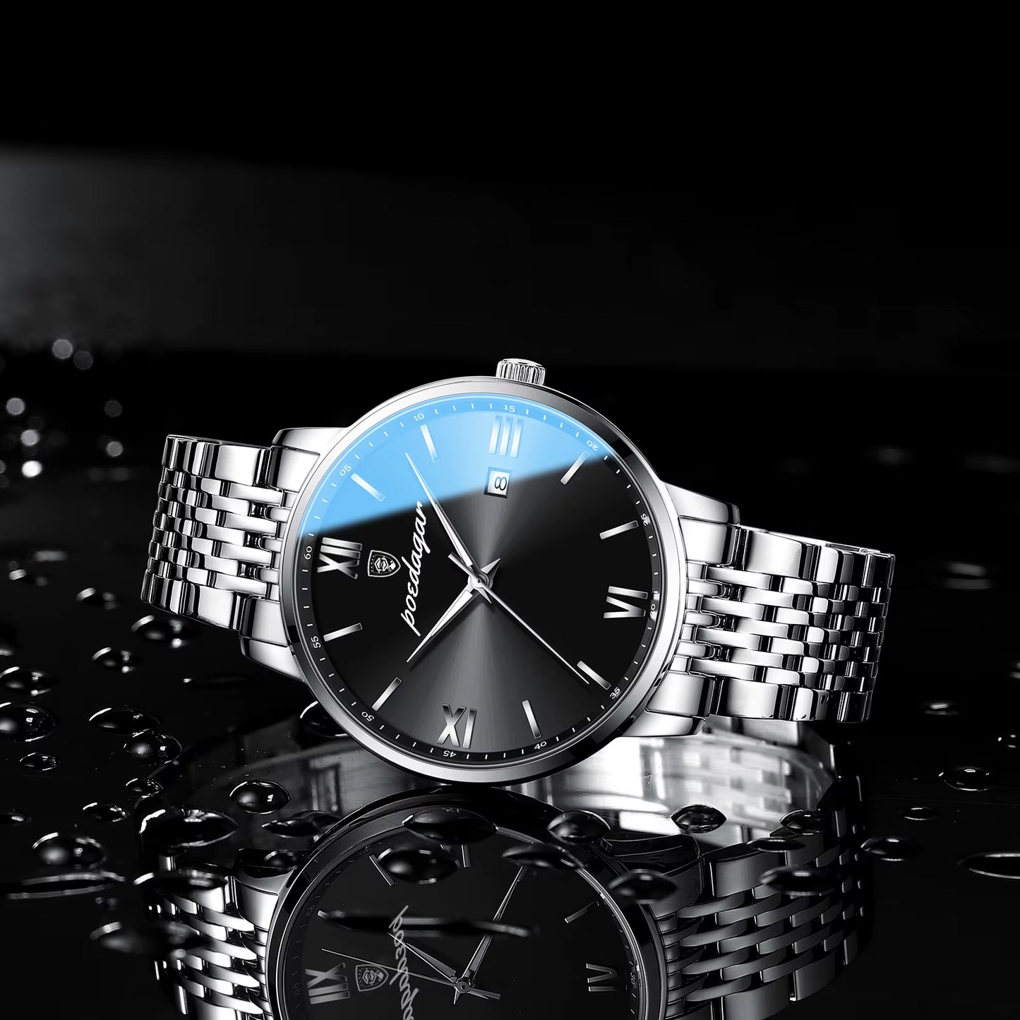 Top Brand Watch Men Stainless Steel Business Date Clock Waterproof Luminous Watches Mens Luxury Sport Quartz Wristwatch
