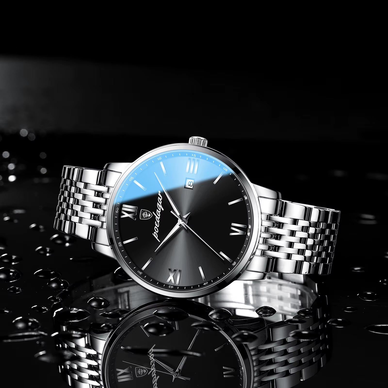 Top Brand Watch Men Stainless Steel Business Date Clock Waterproof Luminous Watches Mens Luxury Sport Quartz Wristwatch
